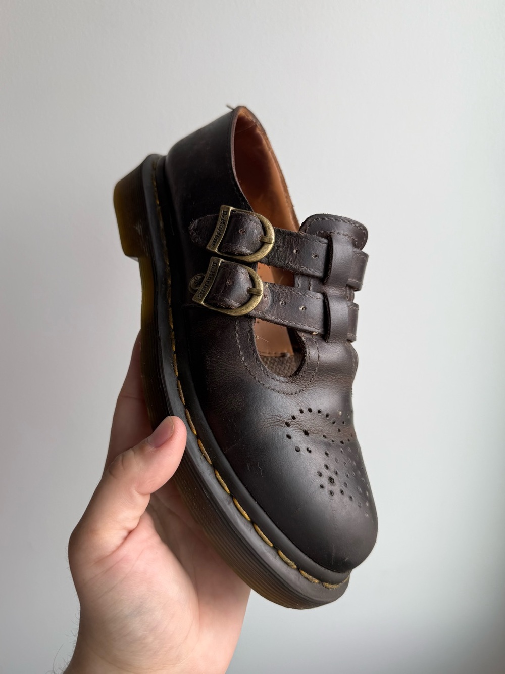 Dr. Martens 8065 Mary Jane EU36 W5 Crazy Horse Brown Leather Casual Shoes
